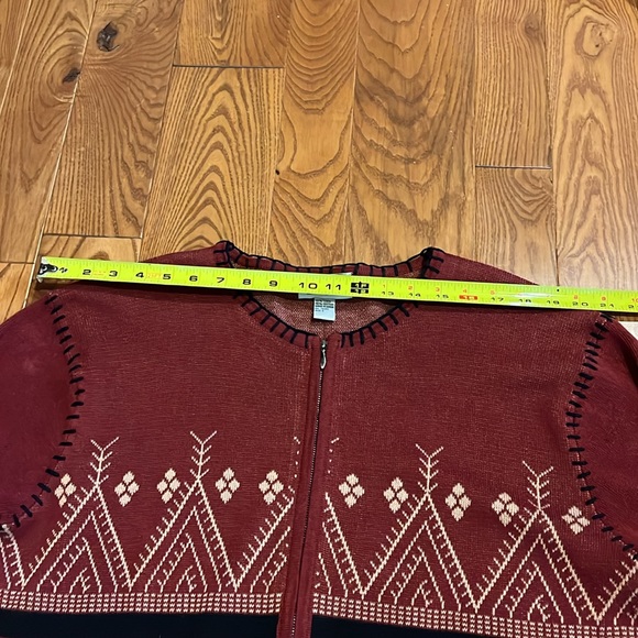 Chico’s design women’s zipper sweater cardigan southwestern design size 3 - Picture 14 of 14